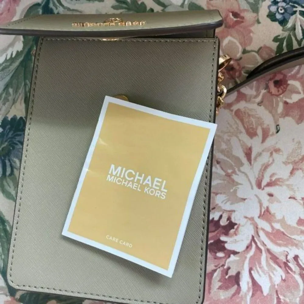 Michael Kors Sage Green Jet Set Phone Crossbody